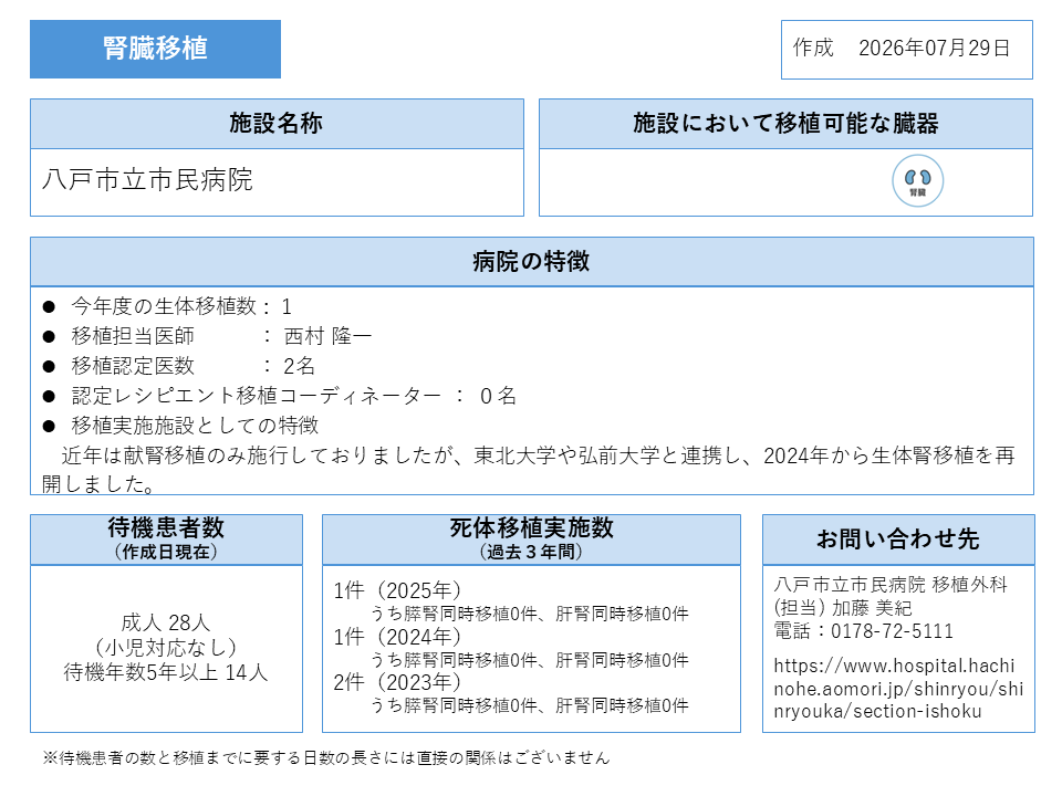 移植外科-施設紹介 移植外科-施設紹介